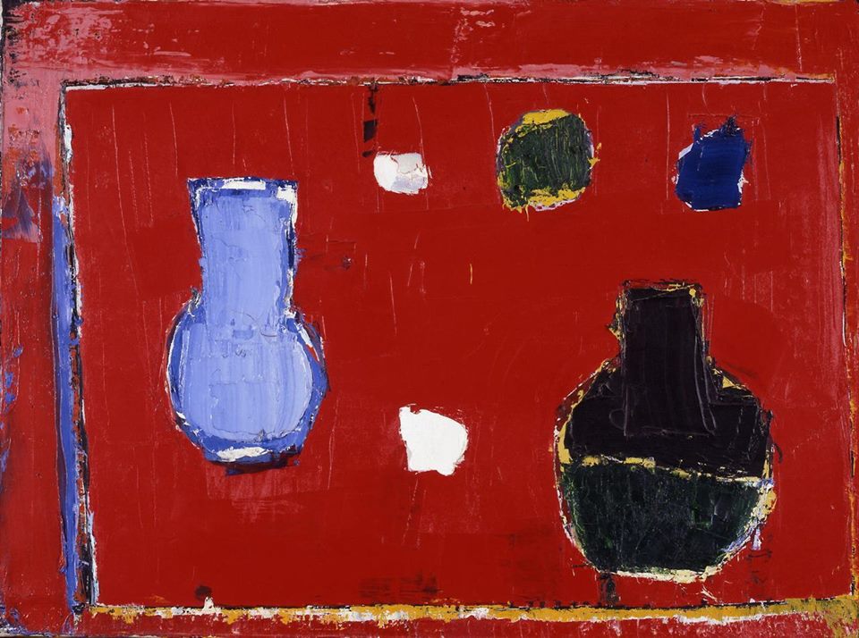 "Nature morte à la table rouge" (Nicolas de Staël, 1953)