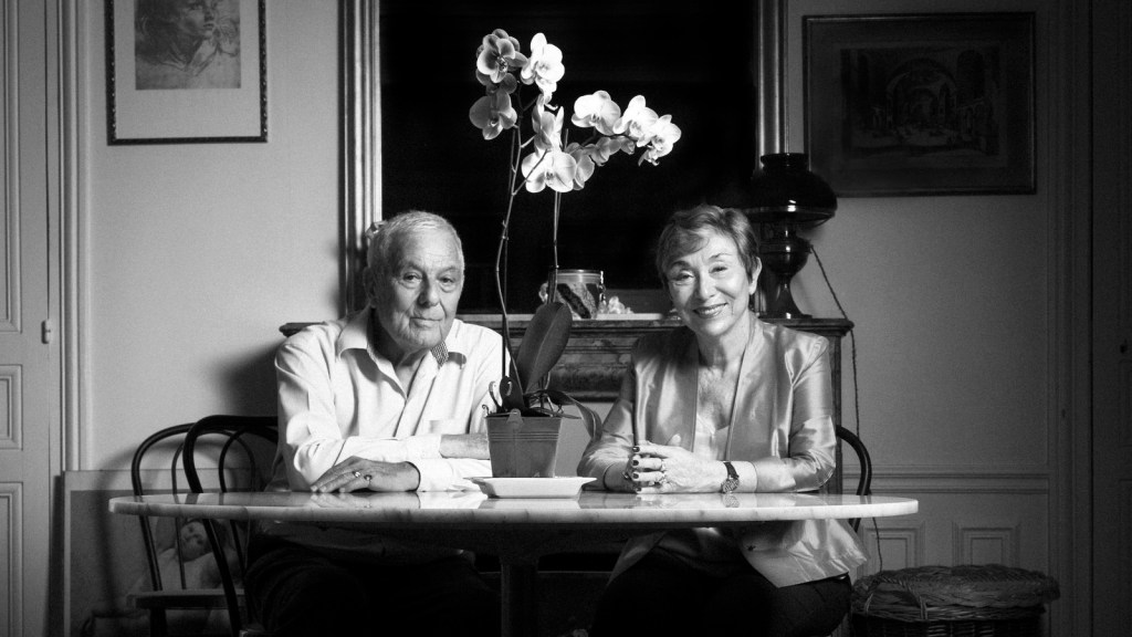 Philippe Sollers ve Julia Kristeva Paris'teki evlerinde. Fotoğraf: Samuel Kirszenbaum.